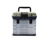 NihaoWXM Cassetta da Pesca Scatola for attrezzi da pesca con questo scomparto for organizzatori di attrezzature da pesca portatili, scatola leggera for riporre attrezzi e esche da pesca(Grey)