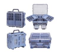 NihaoWXM Cassetta da Pesca Scatola porta attrezzi da pesca, grande capacità, portatile, multifunzionale, impermeabile, for esche, accessori, scatola portaoggetti da campeggio all'aperto(Blue)