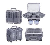 NihaoWXM Cassetta da Pesca Scatola porta attrezzi da pesca, grande capacità, portatile, multifunzionale, impermeabile, for esche, accessori, scatola portaoggetti da campeggio all'aperto(Light Grey)