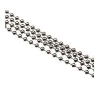 NihaoWXM Catene con Perline a Sfera in Acciaio Inossidabile da 1.5/2.0/2.4/3.2-10mm e Chiusura del connettore for la creazione di Gioielli Collana Fai da Te Bead Chain(3.2mm 5Meters)