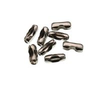 NihaoWXM Catene con Perline a Sfera in Acciaio Inossidabile da 1.5/2.0/2.4/3.2-10mm e Chiusura del connettore for la creazione di Gioielli Collana Fai da Te Bead Chain(3.2mm 50Pcs)