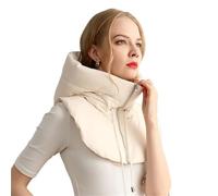 NihaoWXM Scaldacollo Da Motocicletta Cappelli con cappuccio ultraleggeri, coulisse, copricollo rimovibile, sciarpa, passamontagna, cappotto cerniera, canotta corta da donna(White)