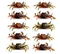Nihcora 10 Pezzi di per Granchio, Simulazione 3D di Granchio Morbida con Gancio Appuntito, Fibbia per per Pesce di Mare, Attrezzatura per Attrezzatura Pesca per Pesce Mare