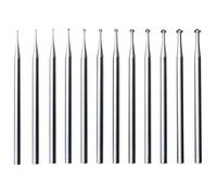 Nihcora 12 Pezzi di Frese Hart A 90º - Gambo da 3/32 Pollici Frese A Cuore da 90 Gradi Punte per Incisione di Gioielli Set di Frese Lapidarie