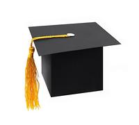 Nihcora 25PZ DIY Carta La Laurea Berretto A Forma di Regalo Scatola Cioccolato Scatola per La Laurea Festa Favore Laurea Breve Nozze Caramella Scatola Regalo Nero