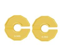 Nihcora 2PCS Piastre Micro di Gomma per Pesi Frazionari per Manubri da Palestra. Piastre di Peso Frazionario in Gomma da 0,5KG con Apertura Addizionale da 35mm.