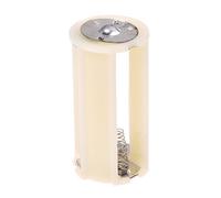 Nihcora Adattatore per batteria a cilindro bianco grigio per 3 batterie AA da 1,5 V