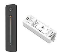 Nihcora Dimmer LED 12V 5V 24V 36V 8A PWM Interruttore Wireless con Regolazione della Luminosità 2.4G a Contatto per Striscia LED Singola Colore