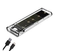 Nihcora M.2 NGFF Dual Protocol SSD Case Trasparente USB Tipo C 10 Gbps PCI-e M2 SSD Contenitore Esterno Trasparente per Disco Rigido
