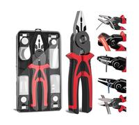 Nihcora Pinza Sostituibile 5 In 1, Strumento Multifunzionale - con Spelafili, Pinze A Crimpare, Cesoie, Regalo di Compleanno