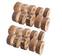 Nihcora Portatovaglioli in Legno da 20 Pezzi Portatovaglioli Natalizi Portatovaglioli Rotondo Portatovaglioli Decorativi 1.18 Pollice