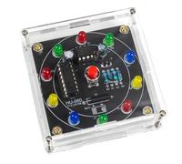 Nihcora Ruota della fortuna elettronica fai da te, kit elettronico per la fortuna fai da te, in ABS, per la fortuna, elettronica, shake LED, kit di produzione PCB