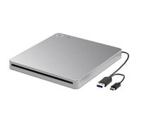 Nihcora unità Dvd Esterna, Lettore CD Dvd USB 3.0 e Type-C, Masterizzatore CD Dvd Ultra Sottile con Slot-in