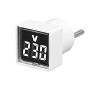 Nihcora Voltmetro Digitale Quadrato con Spina EU, Tester di Tensione Quadrato con Display A LED e Luce Indicatore B.