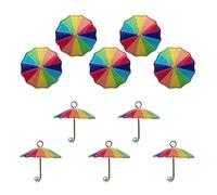 NIHENHAO 10 pz Mix Colore Arcobaleno Perle Ombrello Ciondolo con Ciondolo per Creazione di Gioielli in Resina Orecchino Collana Portachiavi Risultati in Resina