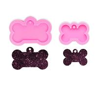 NIHENHAO 2 Pezzi Stampo in Resina a Forma di Osso in Silicone per Ciondolo Cane Portachiavi a Forma di Osso per Cani Stampo per colata in Resina Strumenti Artigianali in Silicone