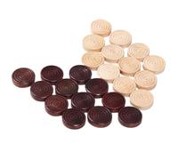 NIHENHAO 24 pezzi di spifferi pezzi di spifferi Checker Backgammon Pezzi Gioco da tavolo Backgammon Scacchi impilabili Pezzi di legno Checker