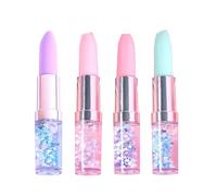 NIHENHAO 4 penne gel a forma di rossetto a forma di sabbia liquida, piccole penne gel riempitivi per bambini, ragazze, studenti