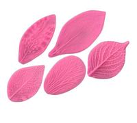 NIHENHAO 5 Pezzi/Set Foglia Stampo in Silicone Formica Strumento per Decorare Torte peonia Rosa Floreale Gomma siliconica