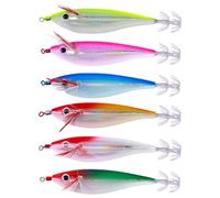 NIHENHAO 6 esche artificiali per gamberetti e seppie, per migliorare l'attrazione, set di esche da pesca per esperienze di pesca