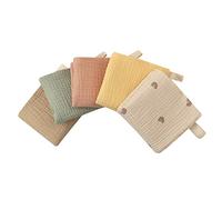 NIHENHAO Asciugamani per Il Viso per salviette per Il Lavaggio Asciugamano da Bagno Panni per Il ruttino Baby Girl Boy Regali di registro 23x23 cm 5 Colori Asciugamani per Il Viso