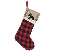 NIHENHAO Calza Natalizia Calzino Alce Regalo per Feste Borsa per Caramelle Ciondolo Appeso Tessuto per Albero