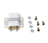 NIHENHAO Casa Forno a microonde Elettronico Magnetron Filament 4 Pin Socket Converter Bianco