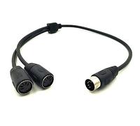 NIHENHAO Cavo Adattatore Splitter Midi DIN a 5 Pin da 50 cm Maschio a Doppio DIN-5 Femmina prolunga o Cavo per tastiere Midi ABS