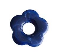 NIHENHAO Ciondoli a forma di fiore in resina colorata con cinque petali, accessori per orecchini, gioielli artigianali