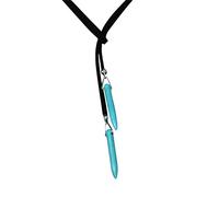 NIHENHAO Collana girocollo alla moda con ciondolo a forma di corda lunga, colore nero e marrone, in pelle vellutata, gioiello per donne e ragazze