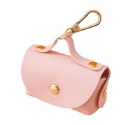 NIHENHAO Dispenser di sacchetti per raccogliere le cacca del cane, comodo dispenser per sacchetti di rifiuti per cani e animali domestici, per passeggiate all'aperto, rosa