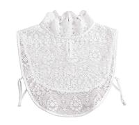 NIHENHAO Dolcevita da Donna Colletto Finto Pizzo Floreale Mezza Camicetta Staccabile Curva in Spandex