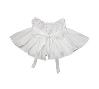 NIHENHAO Donne vittoriani volant collo stand up collare vintage rinascimentali finto collare scialle sciarpa decorativo bolero cappella-bianco