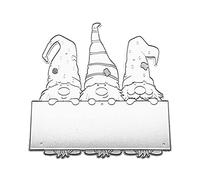 NIHENHAO Gnomi di Natale Metallo Fustelle Scrapbooking Stencil Tagli fustellati Carta Goffratura Album Fotografico Modello Stampo Decor Acciaio al Carbonio