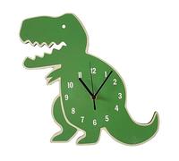 NIHENHAO Orologio da Parete con Dinosauro dei Cartoni Animati Orologio da Appendere con Decalcomanie Silents Decorazione per soggiorni Sale Giochi Camera da Letto per Bambini in Tiglio
