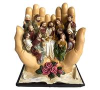 NIHENHAO Personaggio Religioso Figurina Statua in Resina L'Ultima Cena in Resina