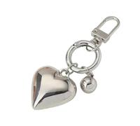 NIHENHAO Portachiavi a Cuore in Argento Ciondolo Elegante Portachiavi a Forma di Cuore Unico Portachiavi Decorazione per l'uso Quotidiano Appuntamenti Feste Lega