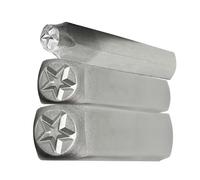 NIHENHAO Set di 3 punzoni in acciaio al carbonio con motivo a stella a cinque punte in metallo e accessori per la creazione di gioielli