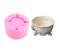 NIHENHAO Stampo in Silicone a Forma Rotonda Geometrica per Scatola di immagazzinaggio per Realizzare portacandele in Silicone per Fiori succulenti