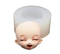 NIHENHAO Stampo in Silicone per Faccia di Bambola Testa di Bambola per Cartoni Animati Stampo per Biscotti per Caramelle Decorazione per Torta Strumenti di Cottura Stampo per Pasticceria al