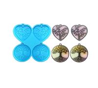 NIHENHAO Stampo in silicone per orecchini a farfalla 3D per resina epossidica stampi artigianali albero della vita portachiavi ciondolo gioielli risultati-albero