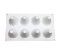 NIHENHAO Stampo per Torta Mousse per Albero di Natale Stampo per Torta 3D Stampo per Frutta al Cioccolato Bakeware 8 cavità in plastica