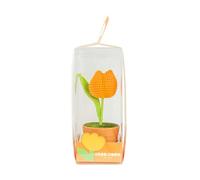 NIHENHAO Tulipani Fiore in vaso all'uncinetto fiore ornamento fatto a mano filato di lana tulipani casa desktop ornamento uncinetto lavoro a maglia giocattolo