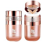 Nihexo Cuscino a farfalla BB Cream, cuscino d'aria CC crema BB Cream, correttore idratante, base per il trucco luminosa a lunga durata con spugna per trucco a farfalla (colore naturale della pelle)