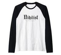 Nihilist Definizione Nichilista Inutile Nichilismo Filosofia Maglia con Maniche Raglan