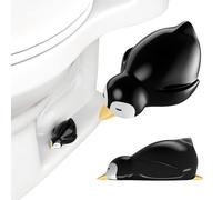 NiHome 1 paio di tappi per bulloni in resina a forma di pinguino, per bulloni fino a 2,6 cm, divertenti accessori decorativi per il bagno, facili da installare, non sono necessari attrezzi, durevoli e