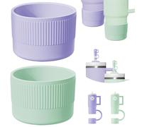 NiHome 2 stivali protettivi in silicone con copertura per cannuccia per Stanley Quencher 40 880,5 g IceFlow 20 850,5 g e bottiglia Hydroflask da 12-680 g, accessori per Stanley Cup - manicotto