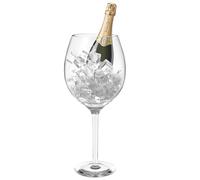 NiHome Artisan - Bicchiere da vino gigante soffiato a mano, per celebrazioni e raduni, altezza 38,1 cm, bocca 11,4 cm, design italiano, calici in cristallo di grande capacità, elegante vetro senza