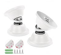 NiHome Fermaporta magnetico bianco per tenere e fermare la porta, facile da installare, design non invadente, opzioni di montaggio flessibili per camper, case vecchie e porte irregolari, protegge le