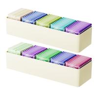 NiHome Organizer per bustine di tè con 5 scomparti regolabili per bustine di tè, bustine di zucchero, creme, piccoli oggetti, scatola compatta personalizzabile, può contenere fino a 40 pacchetti per